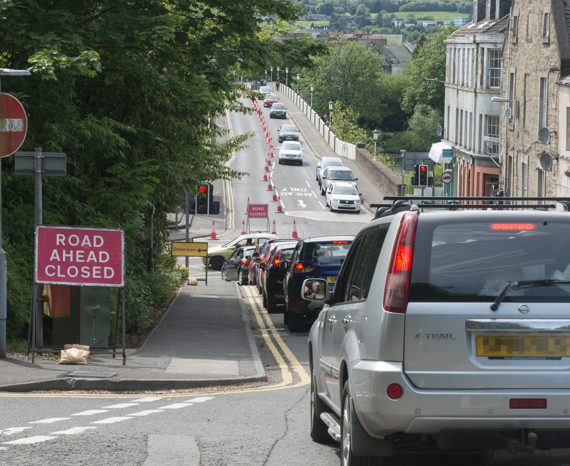 The congested crossing at Bridgend.