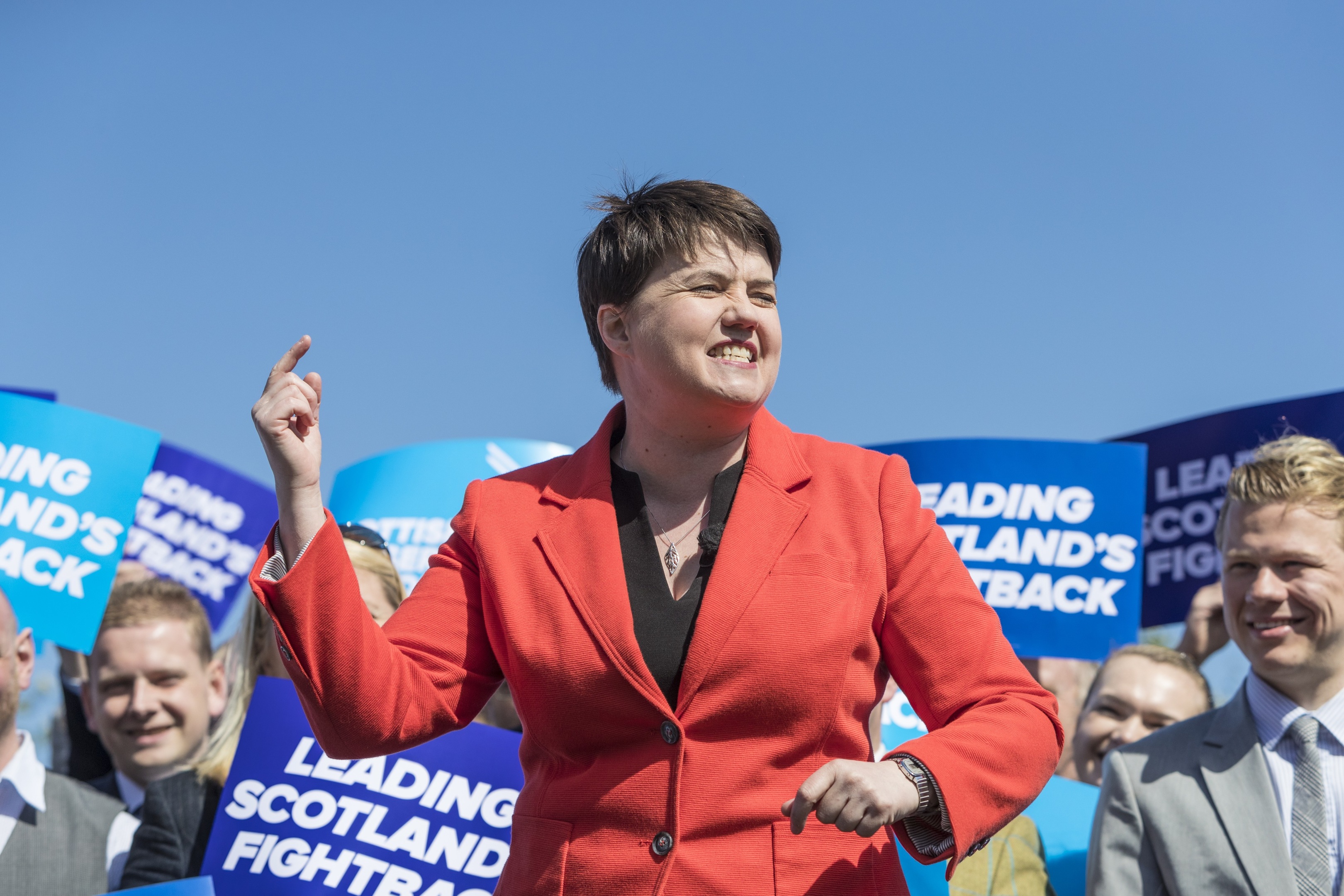 Ruth Davidson launches election campaign. The Scottish Conservative leader gives a speech to activists to Edinburgh's Glasshouse Hotel