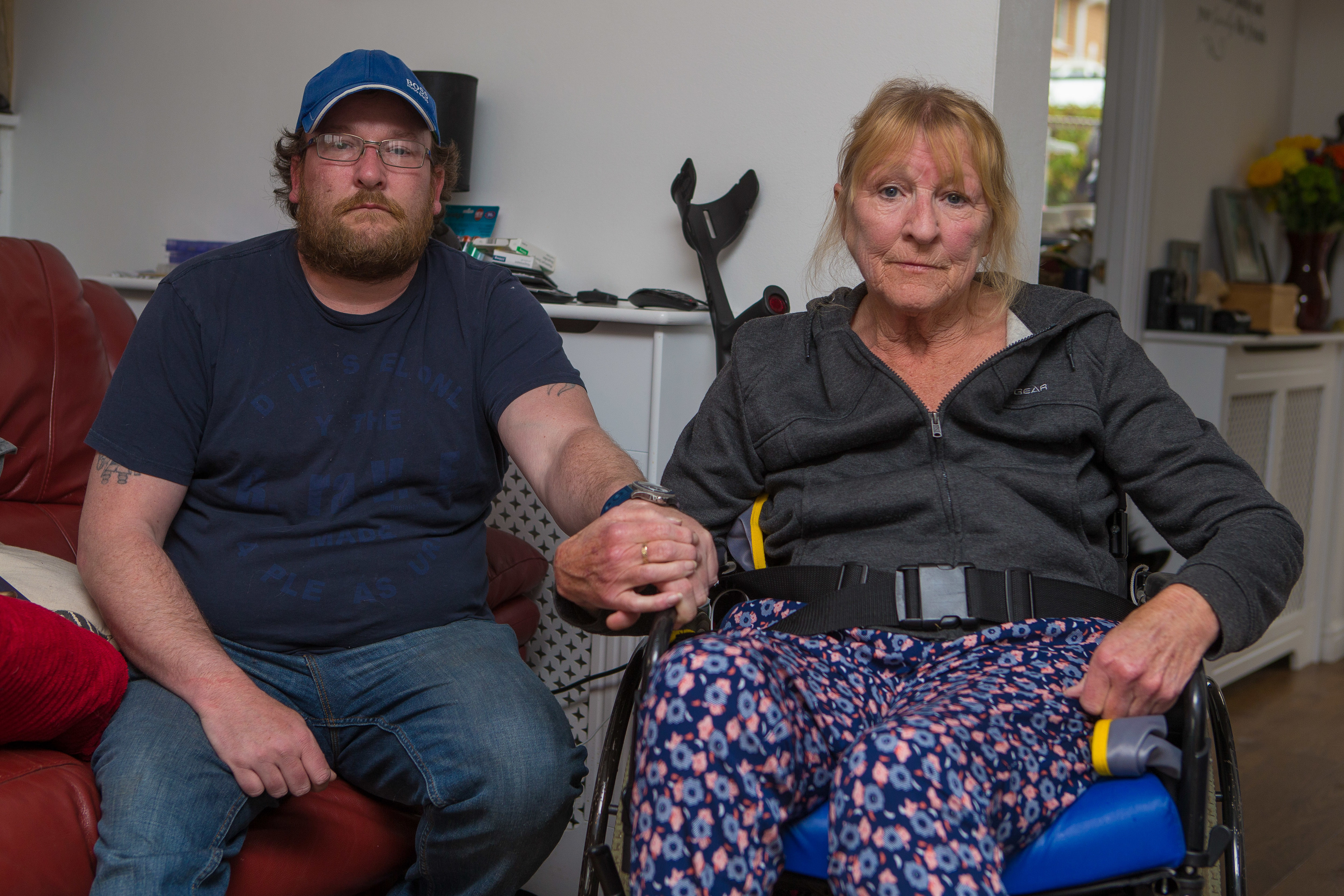 Alan Mitchell with his terminally ill mother Margaret.