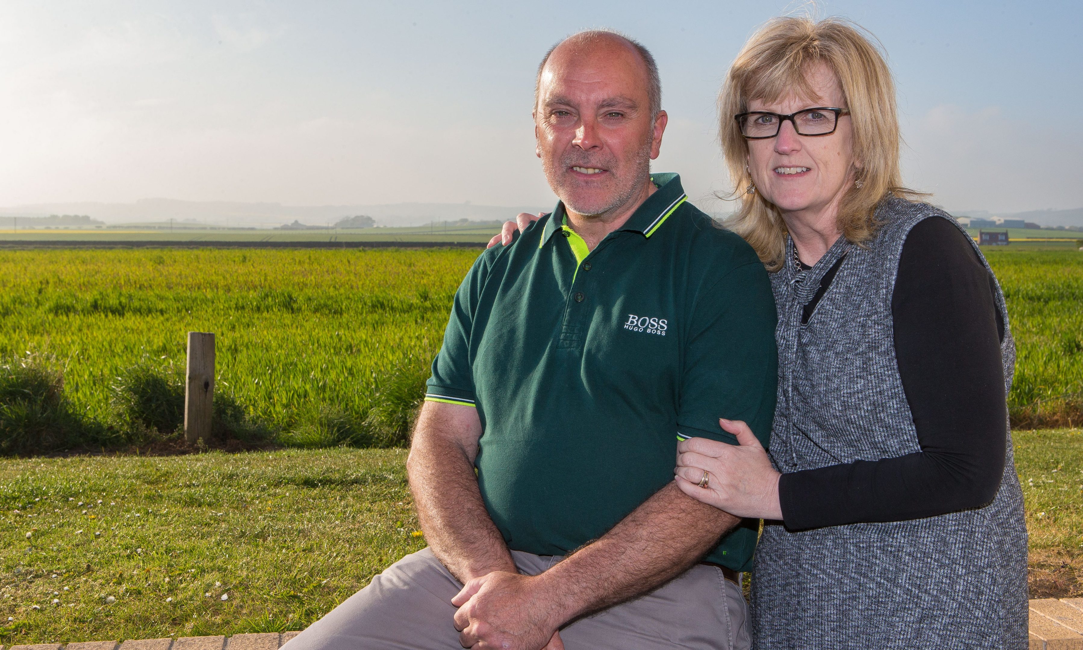 Juels Kilbane and wife Caroline at home in St Monans.