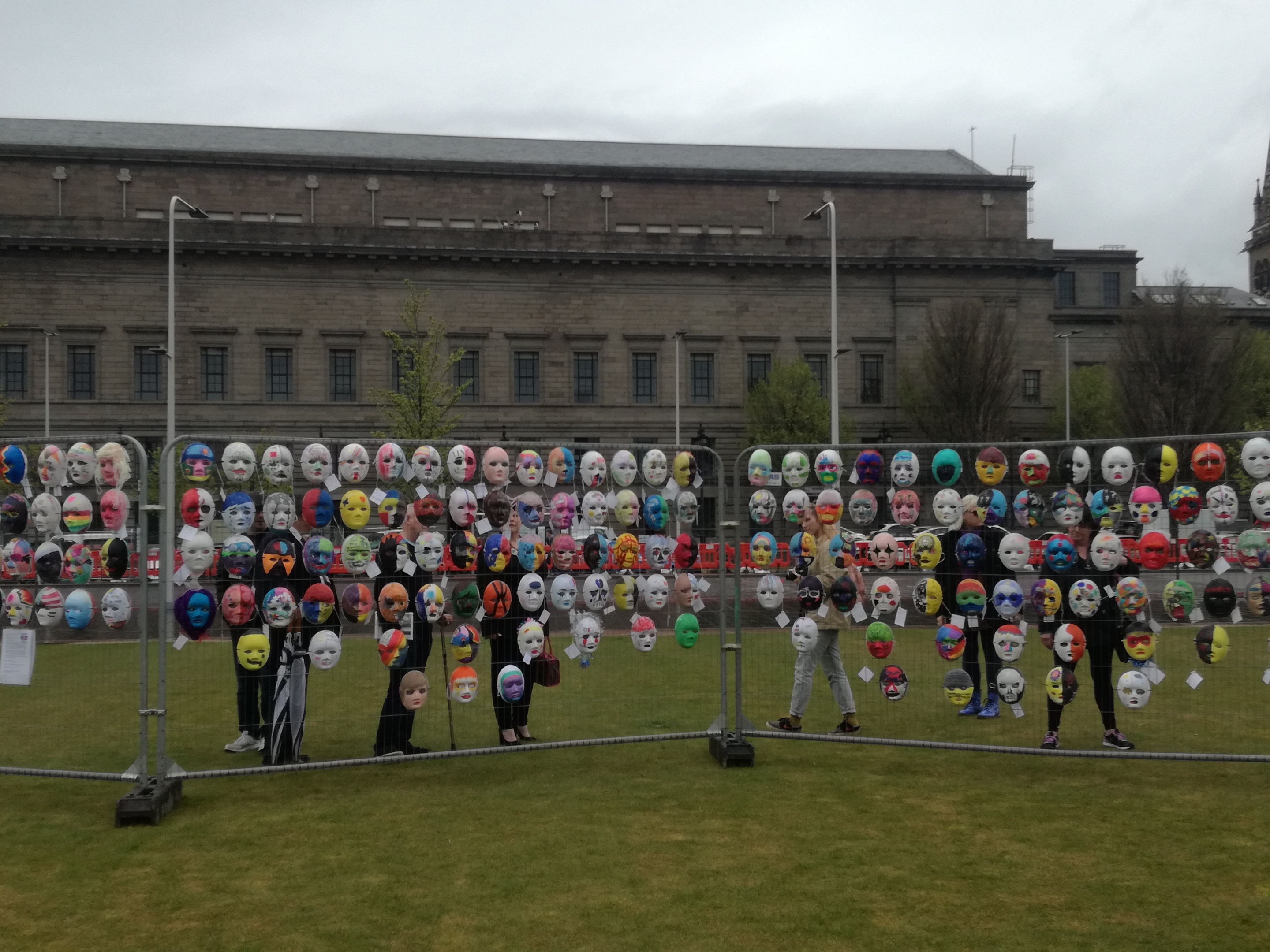 900 masks went on display in Slessor Gardens to mark the start of the festival.