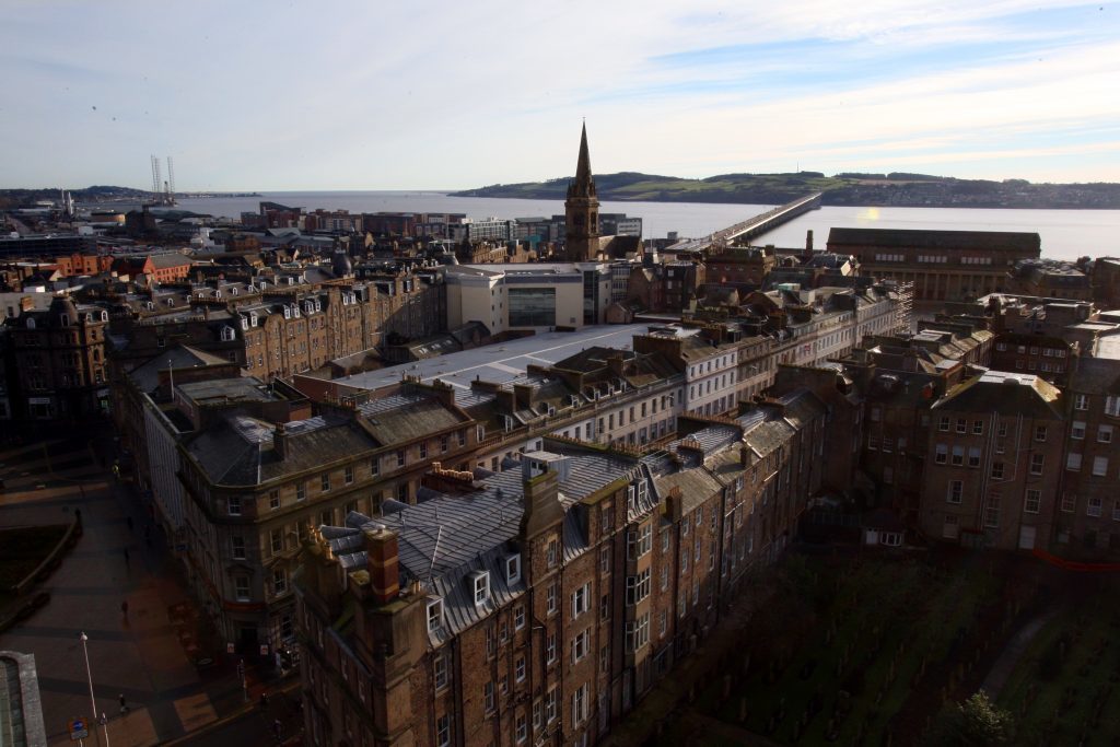 Views across Dundee city centre