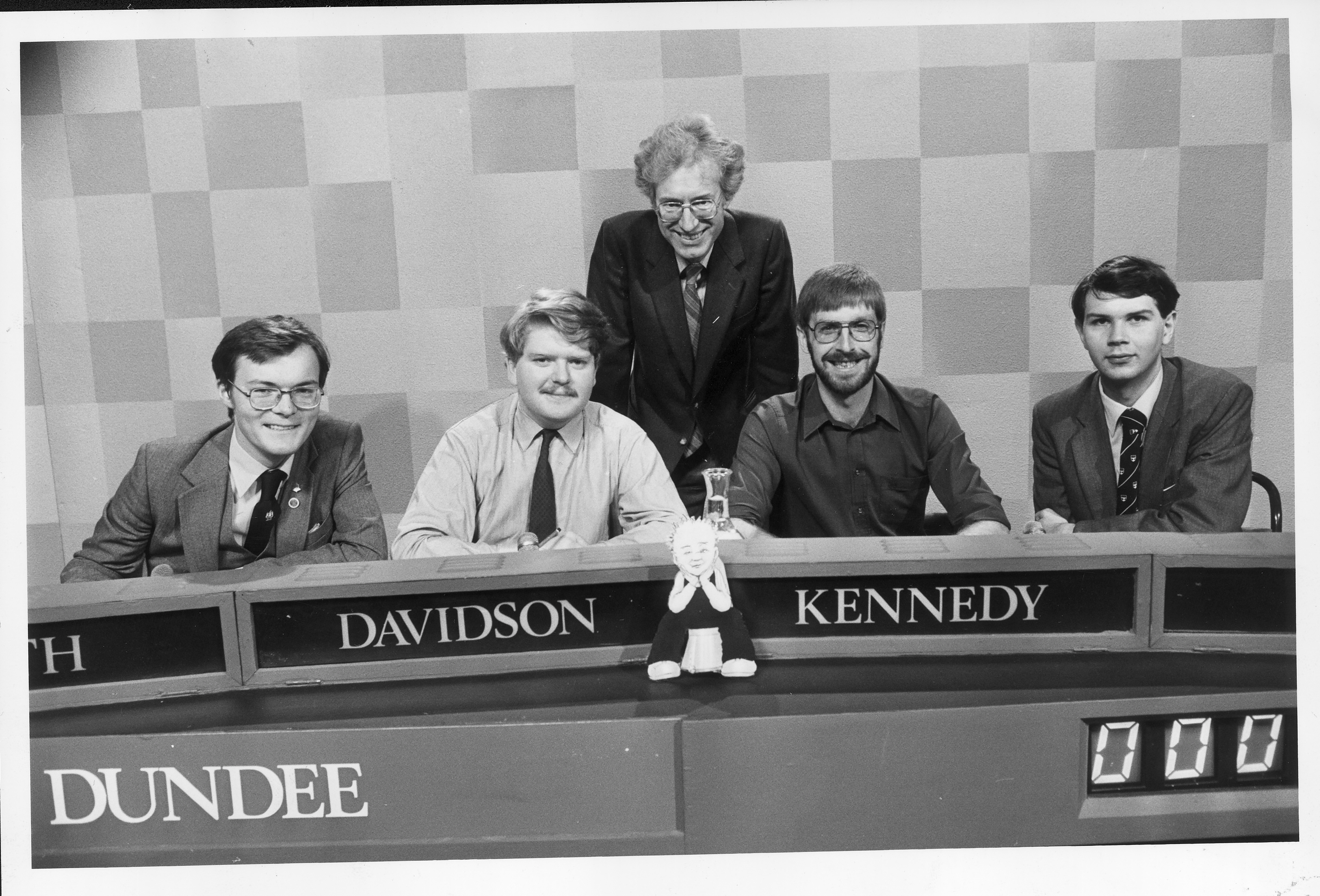 The winning Dundee University Challenge team from 1984