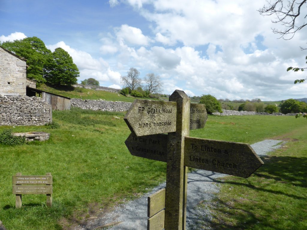 Waymarkers in the Yorkshire Dales.