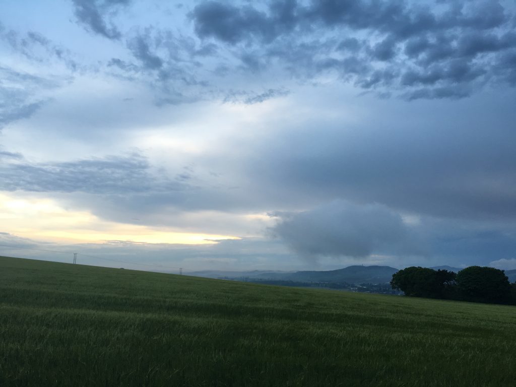 Dramatic skies over Fife as the weather cleared into the North Sea