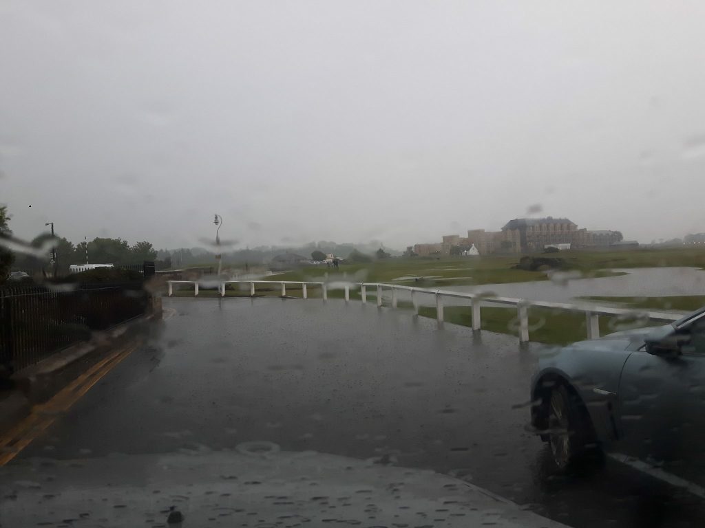 Localised flooding at the Old Course in St Andrews