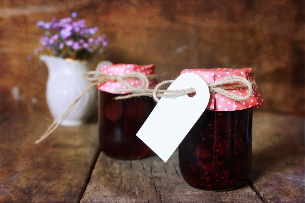 retro rustic homemade jam jar