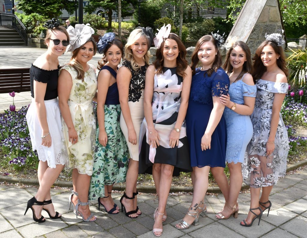 (From left) Freya Nicol, Kirsty Hewitt, Emma Gordon, Megan Fletcher, Ashleigh Baxter, Emma Higgins, Erin Gill and Kelsey Dargie.