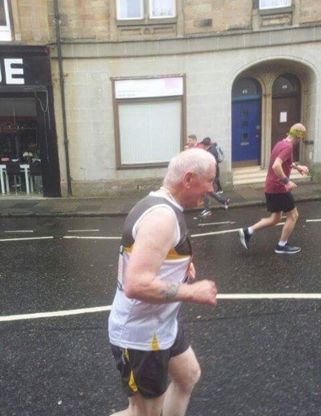 Tommy during last weekend's Stirling marathon.