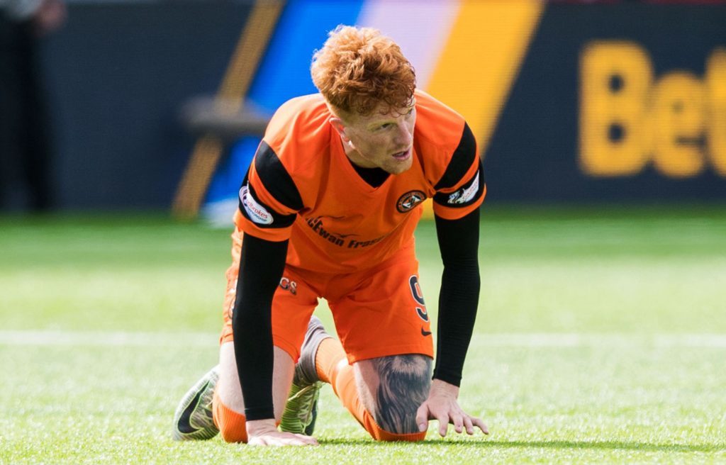 28/05/17 LADBROKES PREMIERSHIP PLAY OFF FINAL 2ND LEG HAMILTON v DUNDEE UNITED THE SUPERSEAL STADIUM - HAMILTON Dundee United's Simon Murray at full-time.