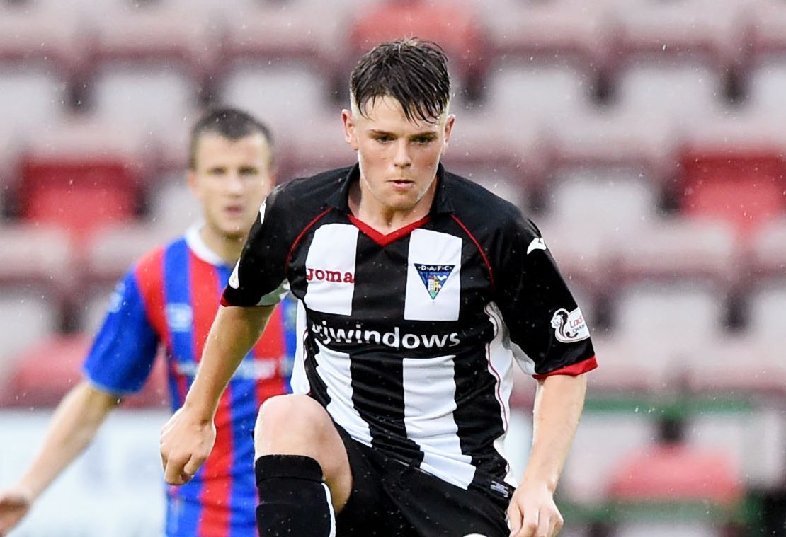 Lewis Spence in action for Dunfermline.