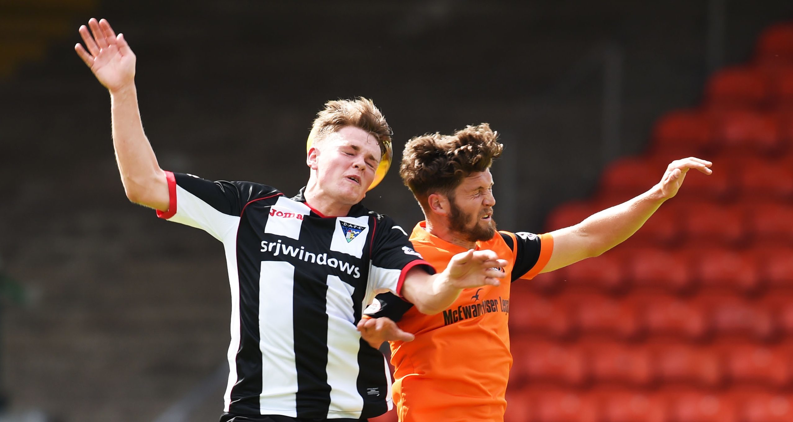 Lewis Spence in action against Dundee United.