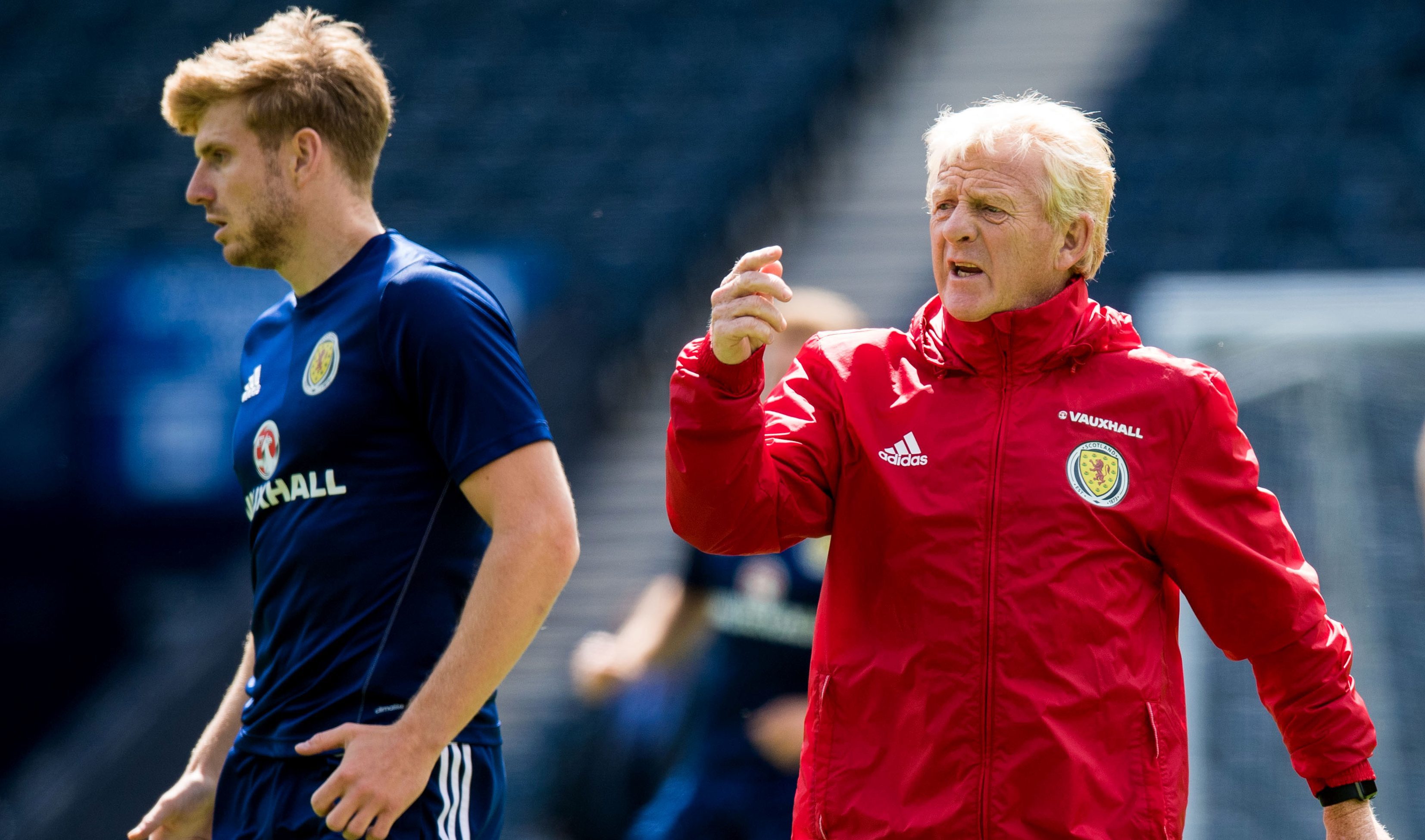 Gordon Strachan with Stuart Armstrong.