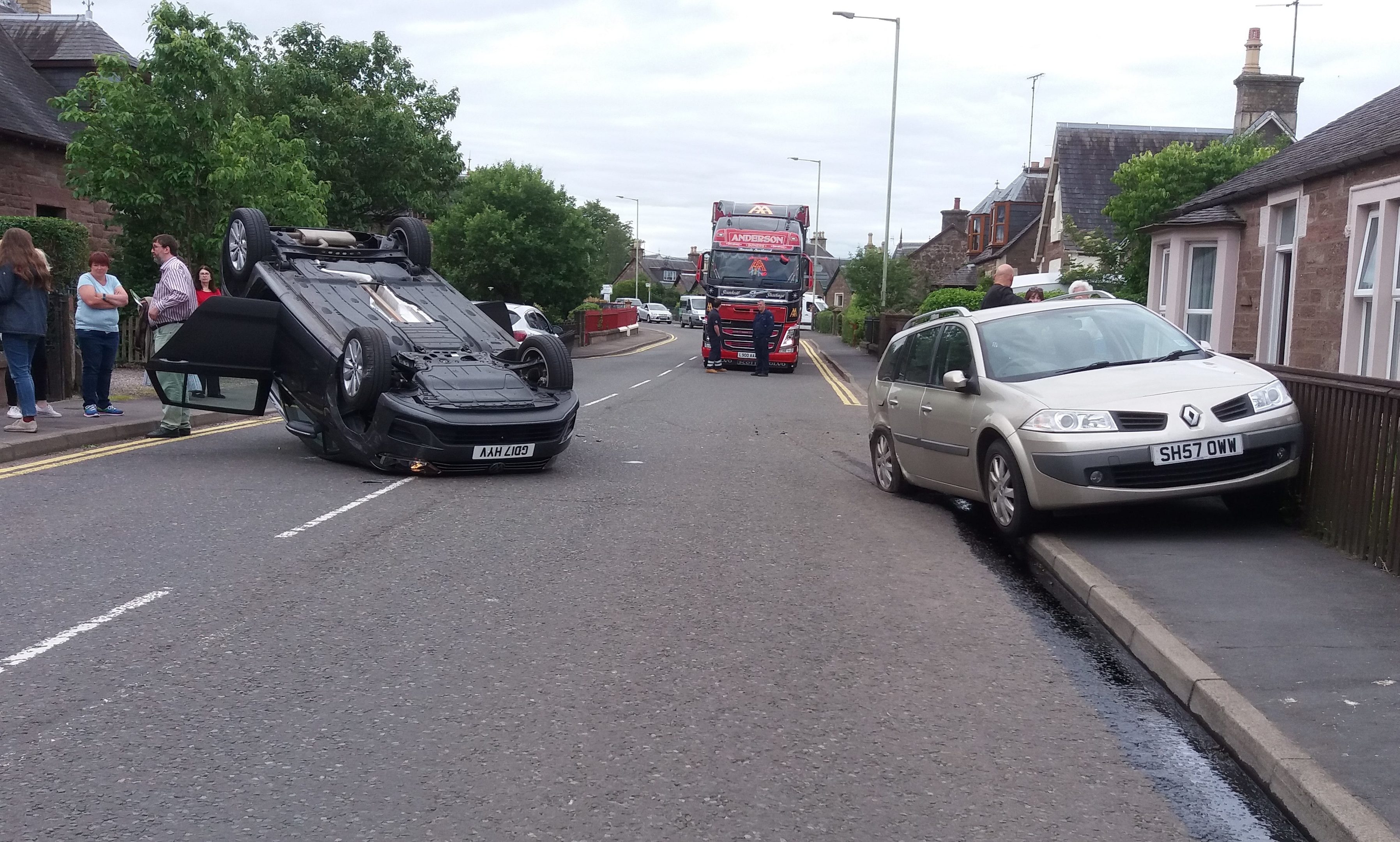 The scene of the accident on Perth Road, Blairgowrie.