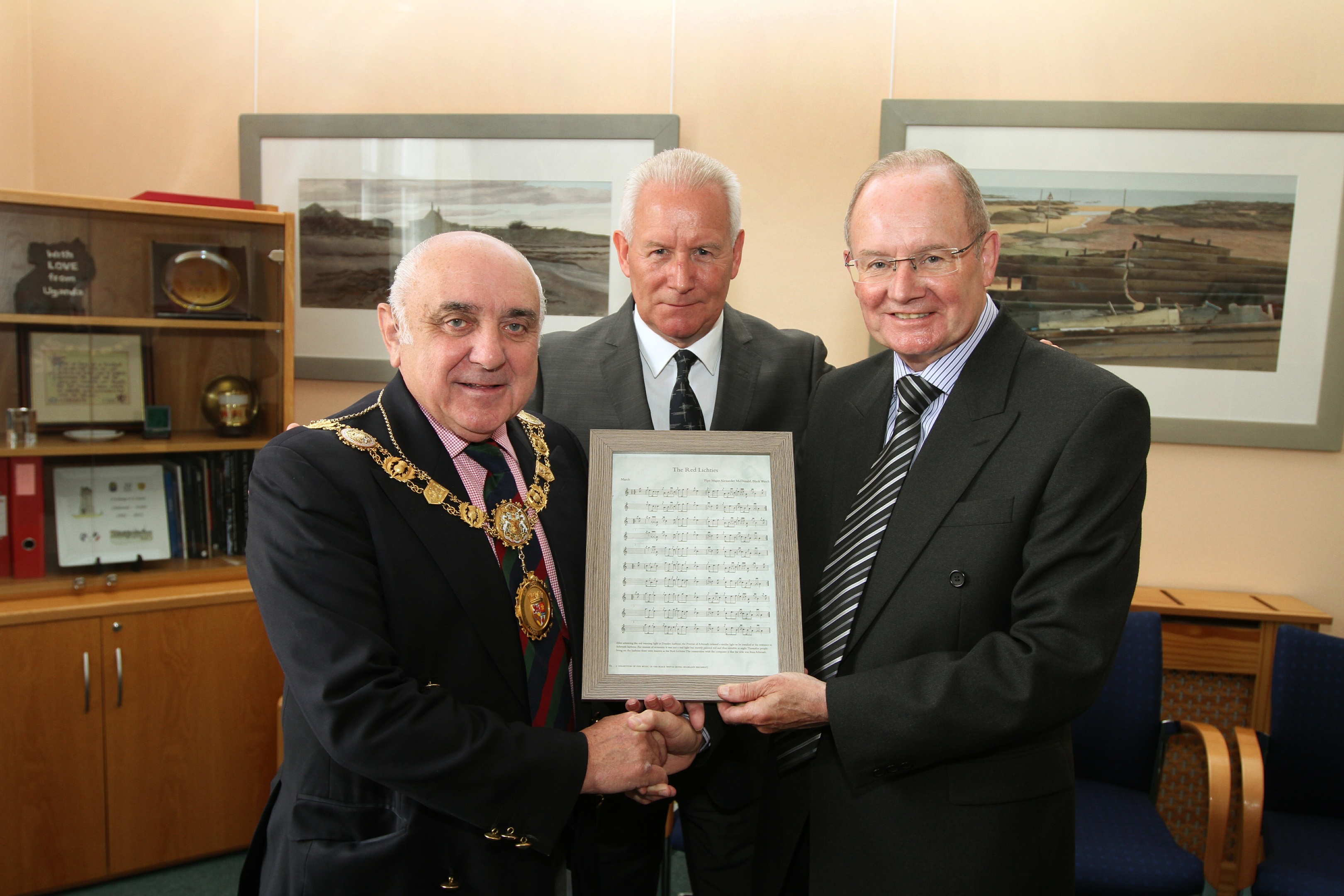 Angus Provost Ronnie Proctor, David and John Christison.