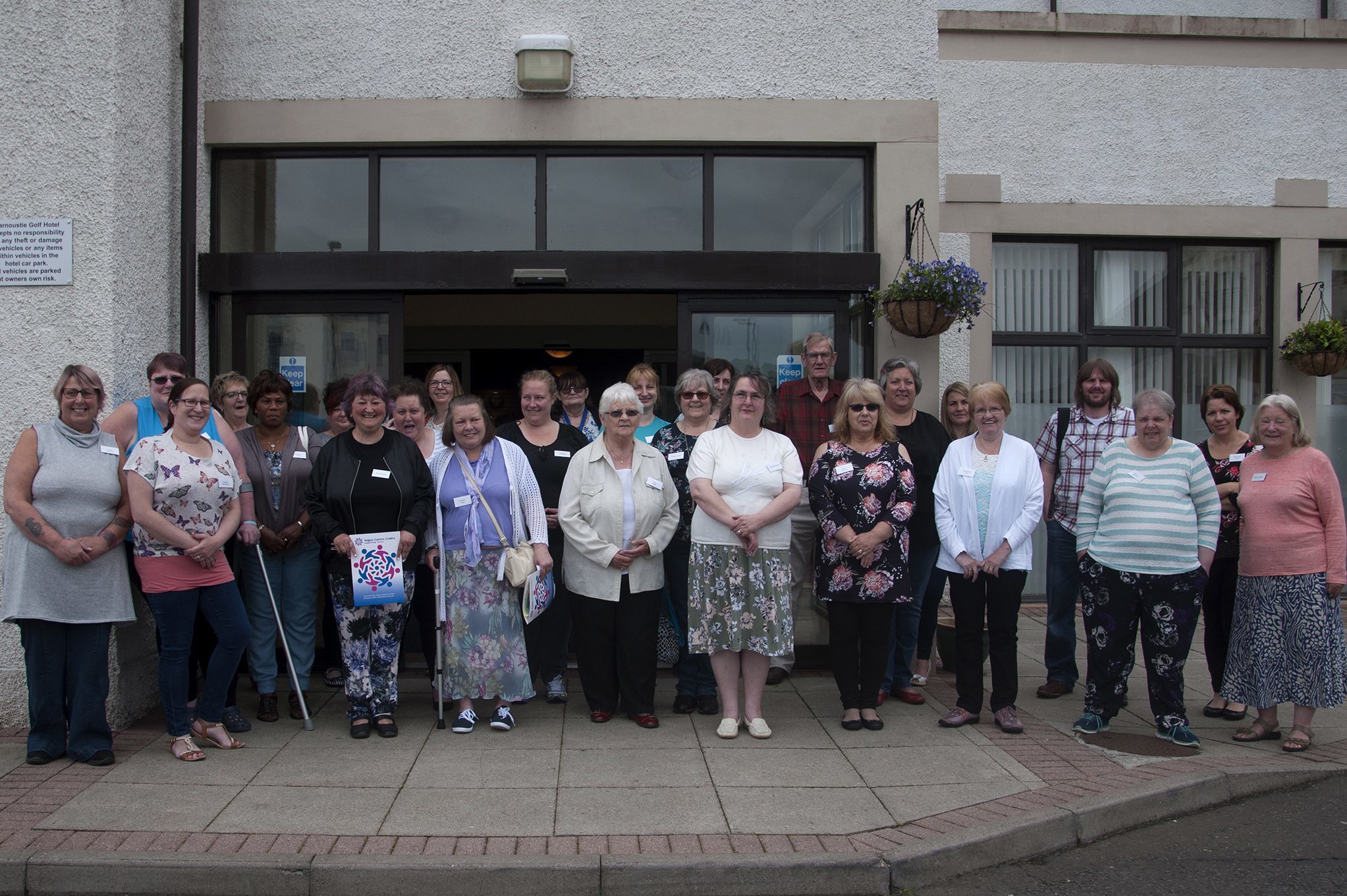 Angus carers who assembled in Carnoustie