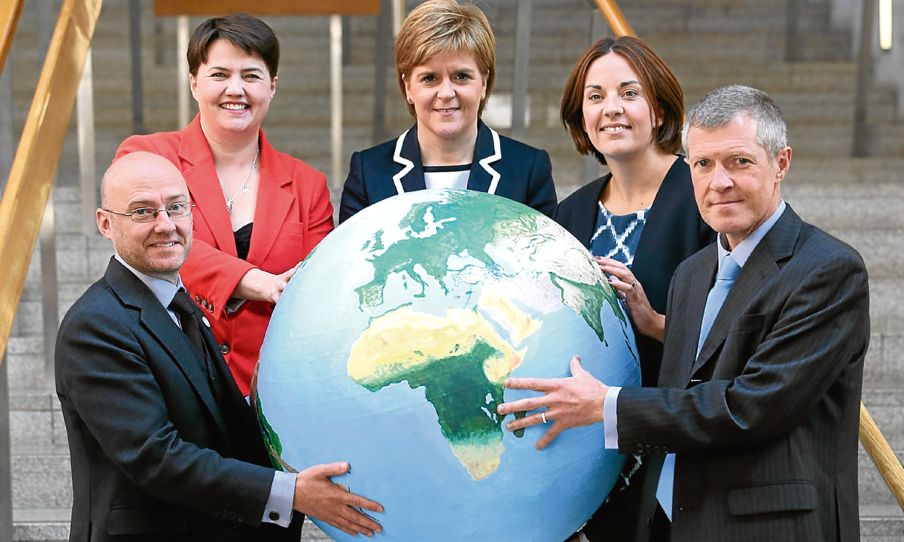 Scotland’s party leaders, from left, Patrick Harvie, Ruth Davidson, Nicola Sturgeon, Kesia Dugdale and Willie Rennie.