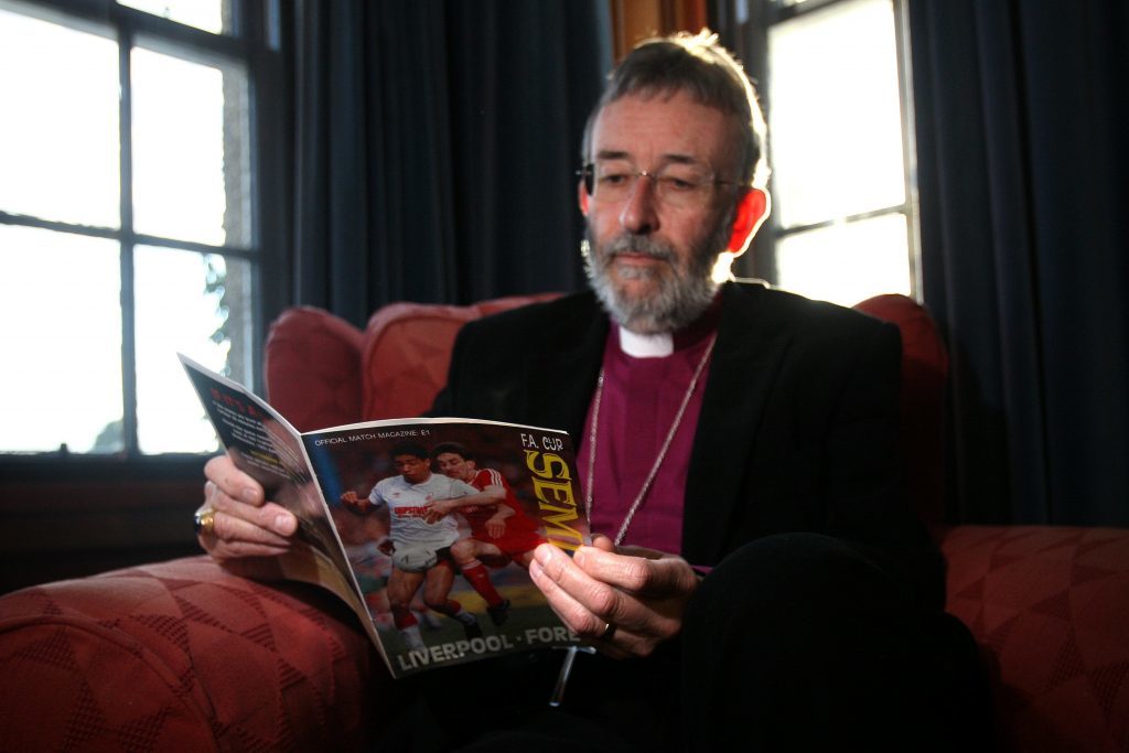 Rt Revd Dr Nigel Peyton with his programme from the infamous Liverpool v Nottingham Forest game at Hillsborough. Nigel said the tragedy has left 'an imprint forever'.