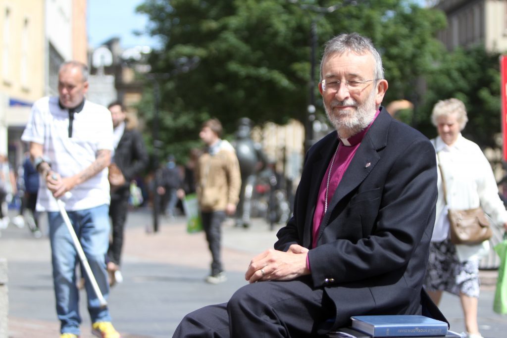 The Rt Revd Dr Nigel Peyton, Bishop of Brechin in Dundee city centre