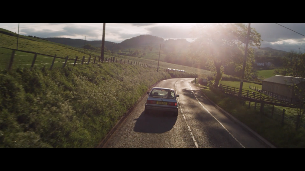 Car running through the glen