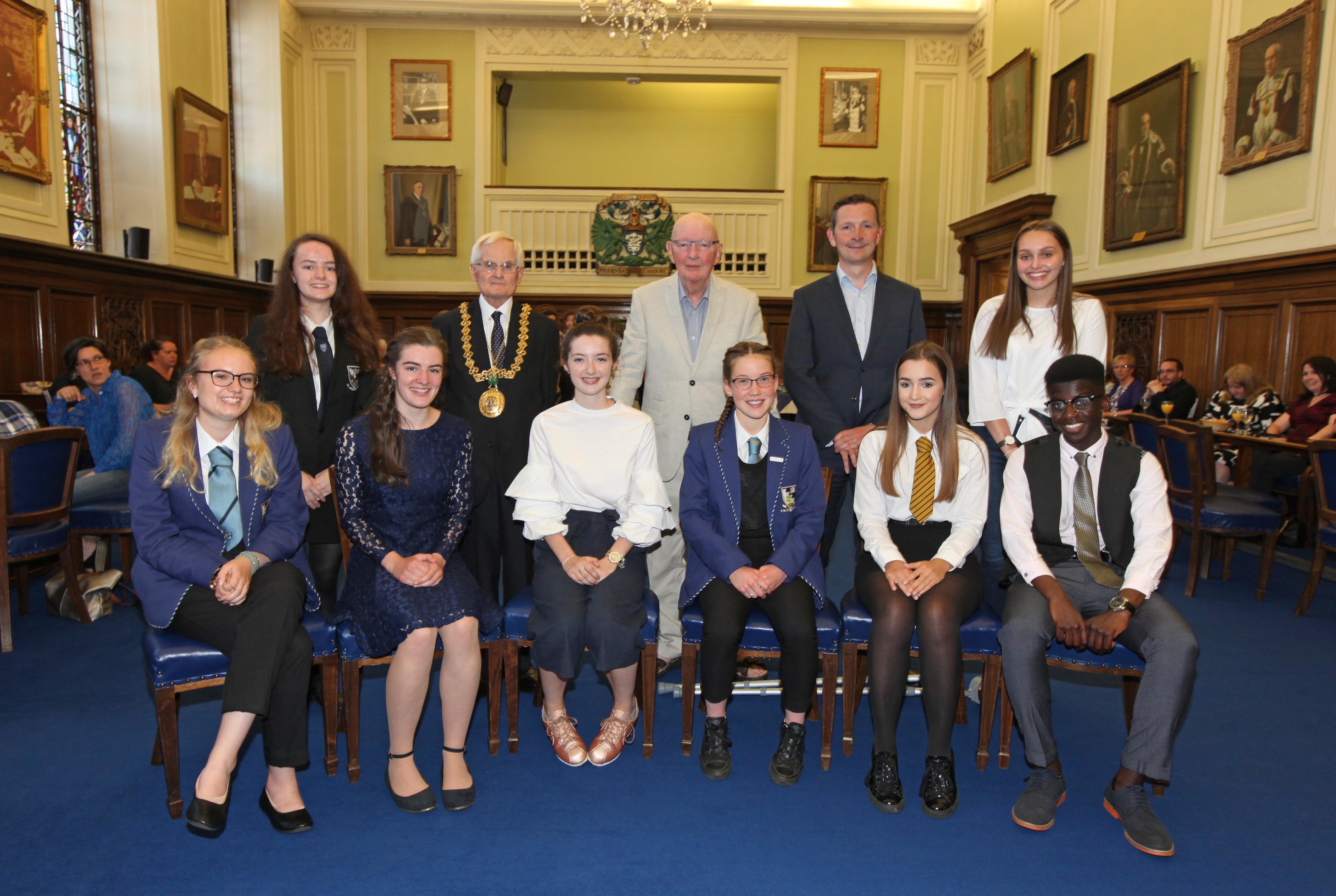 Prizewinners at Tuesday night's ceremony.