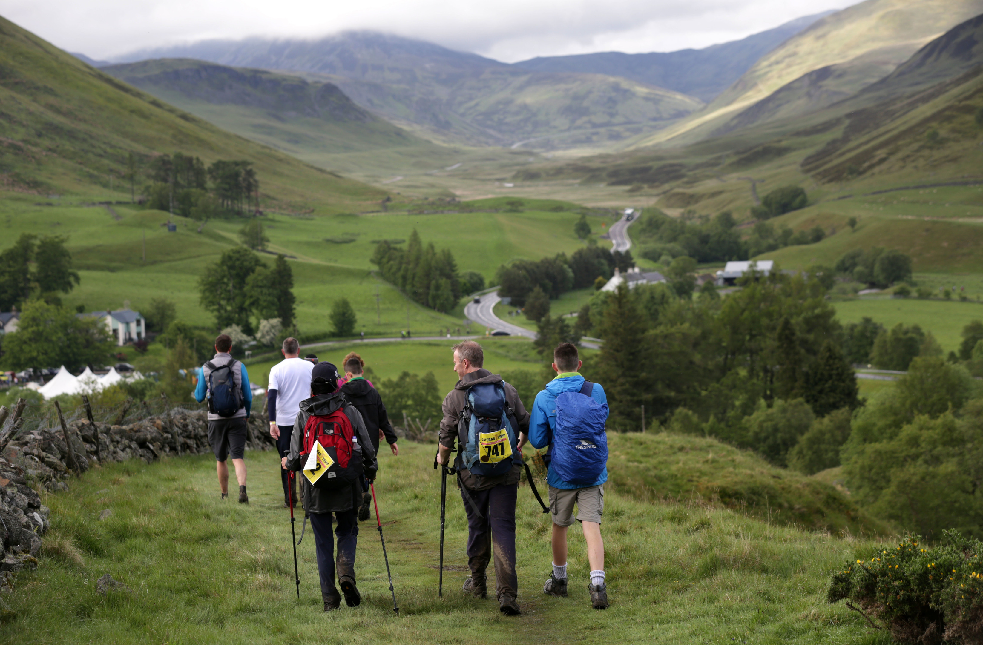 Hikers walking the Cateran Trail in 2017.