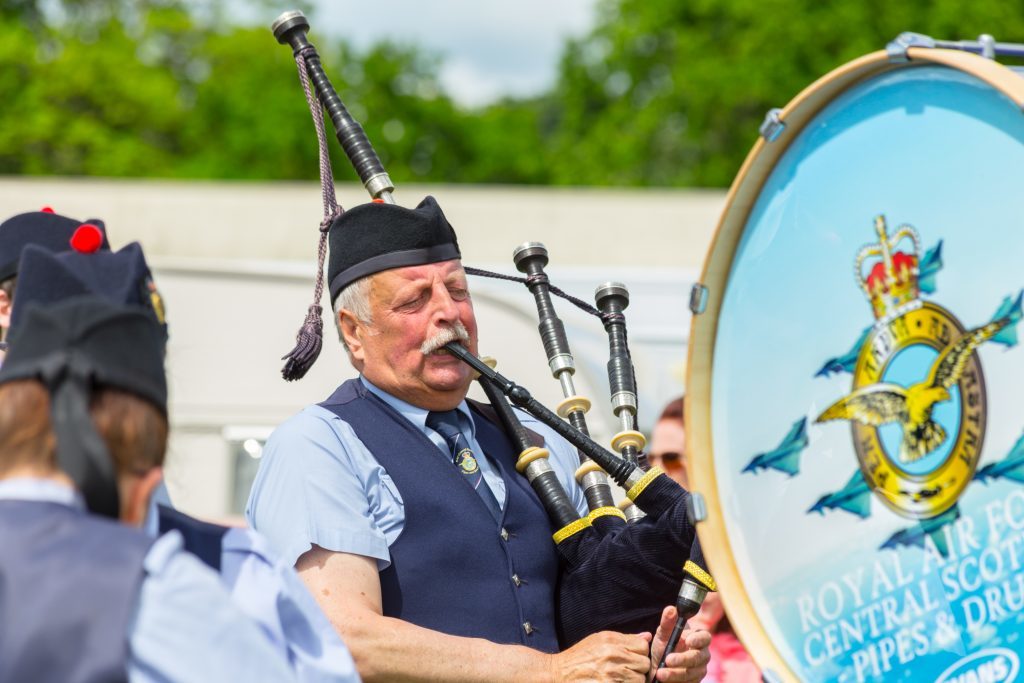 A piper at the Markinch Highland Games.