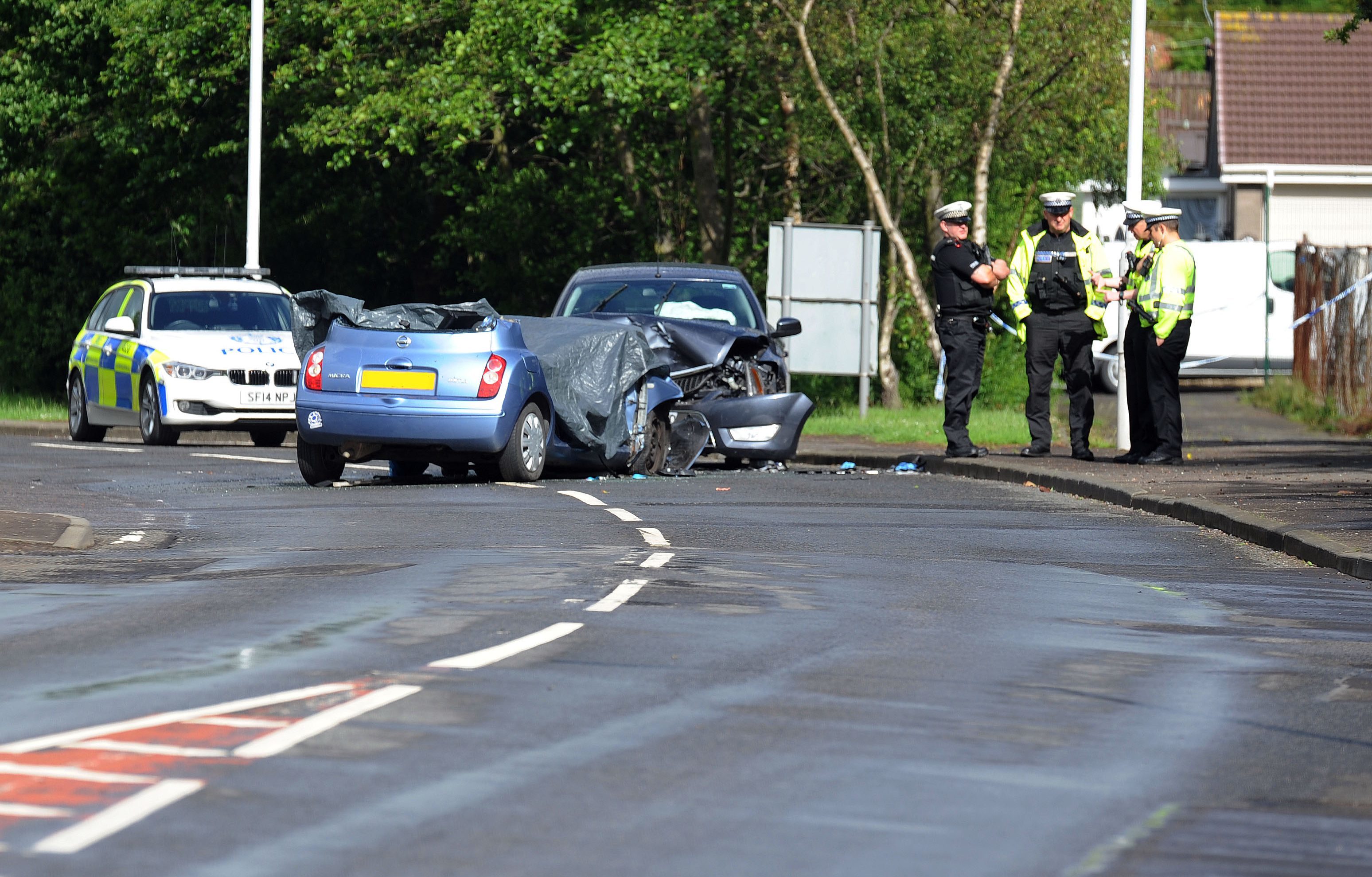 The scene of the crash in Oakley.