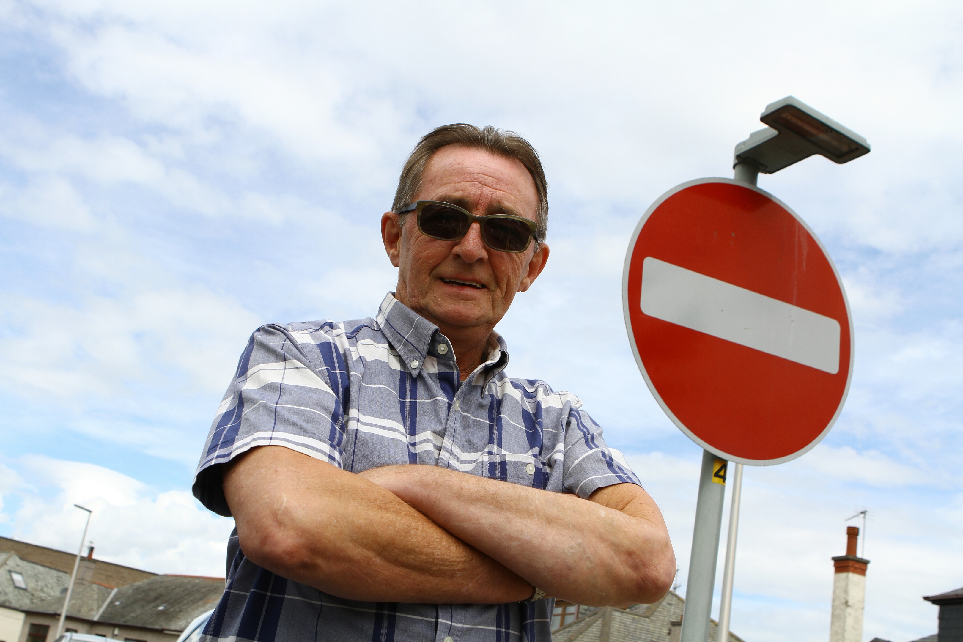Resident Charlie Steele says he has seen HGVs reversing back up the one-way street