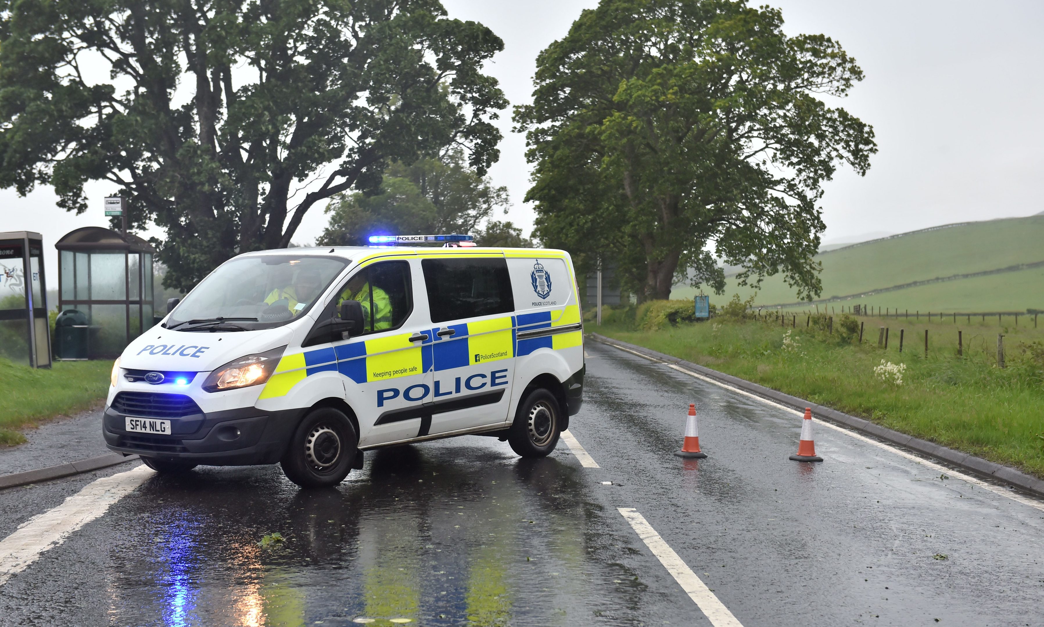 Diversion in place on the A85