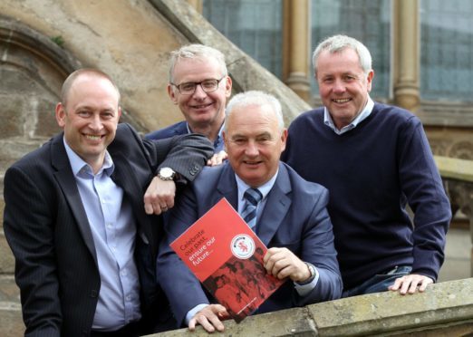 From left: Graham McLelland, Martin Manzi, John Gibson and Mike Evans.