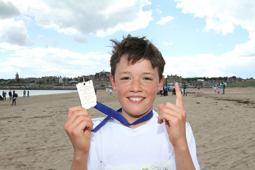 Winner of the children's 1km run was Jamie Langley (11) from Auchterarder.