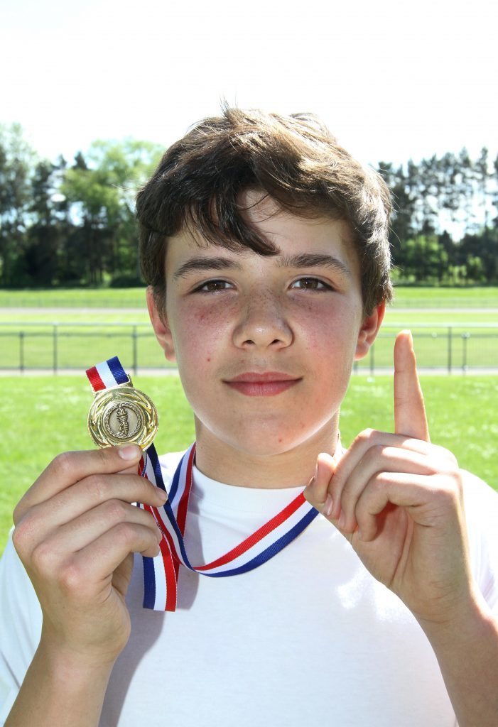 P7 boys javelin winner was Nathan Browne from Eastern Primary..
