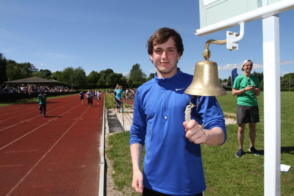 Michael Tarnawski on the bell at the event.