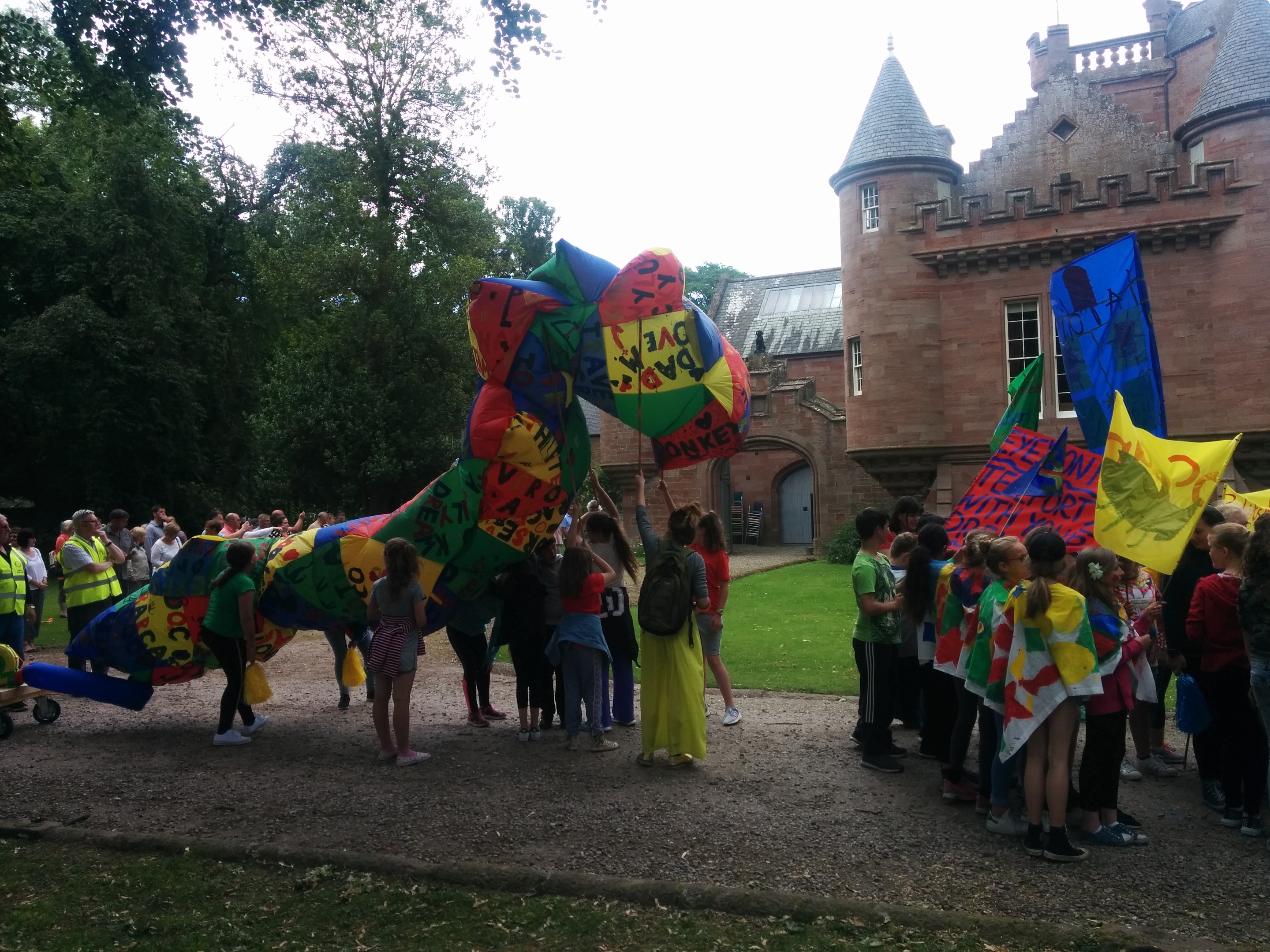 The procession at Hospitalfield House.