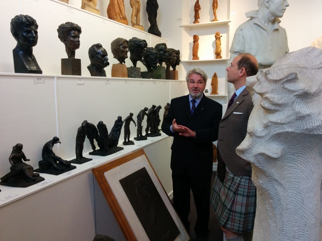 The Royal visitor was given a tour by Norman Atkinson.
