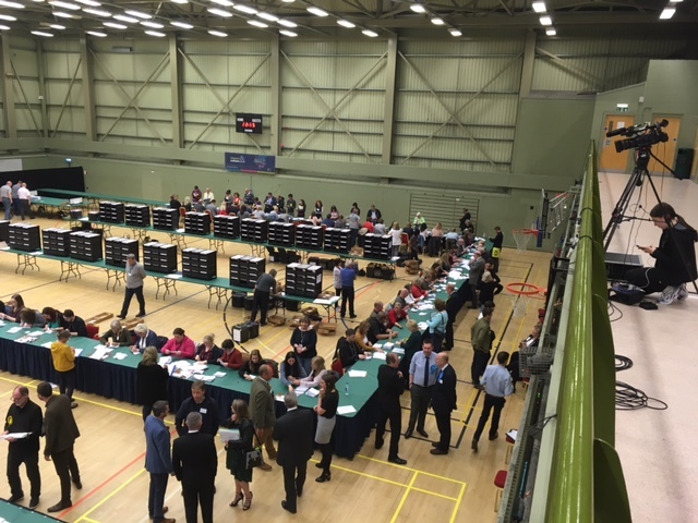Votes in Dundee East being counted at DISC.
