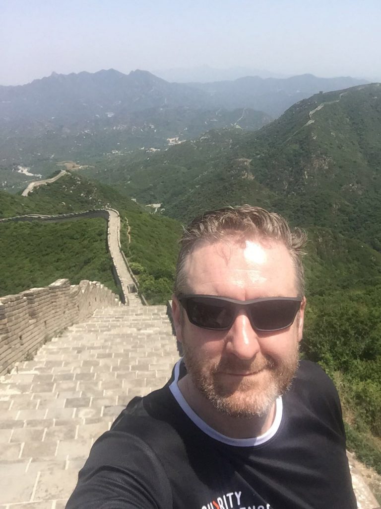 Andy on the Great Wall of China.