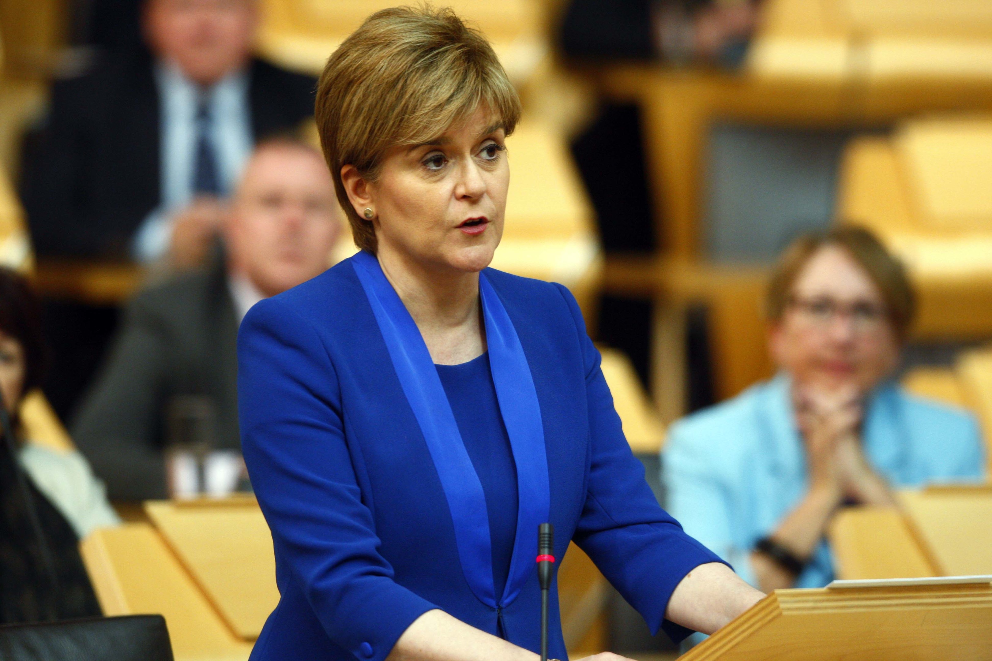First Minister Nicola Sturgeon makes a statement on IndyRef2. Picture: Andrew Cowan/Scottish Parliament.