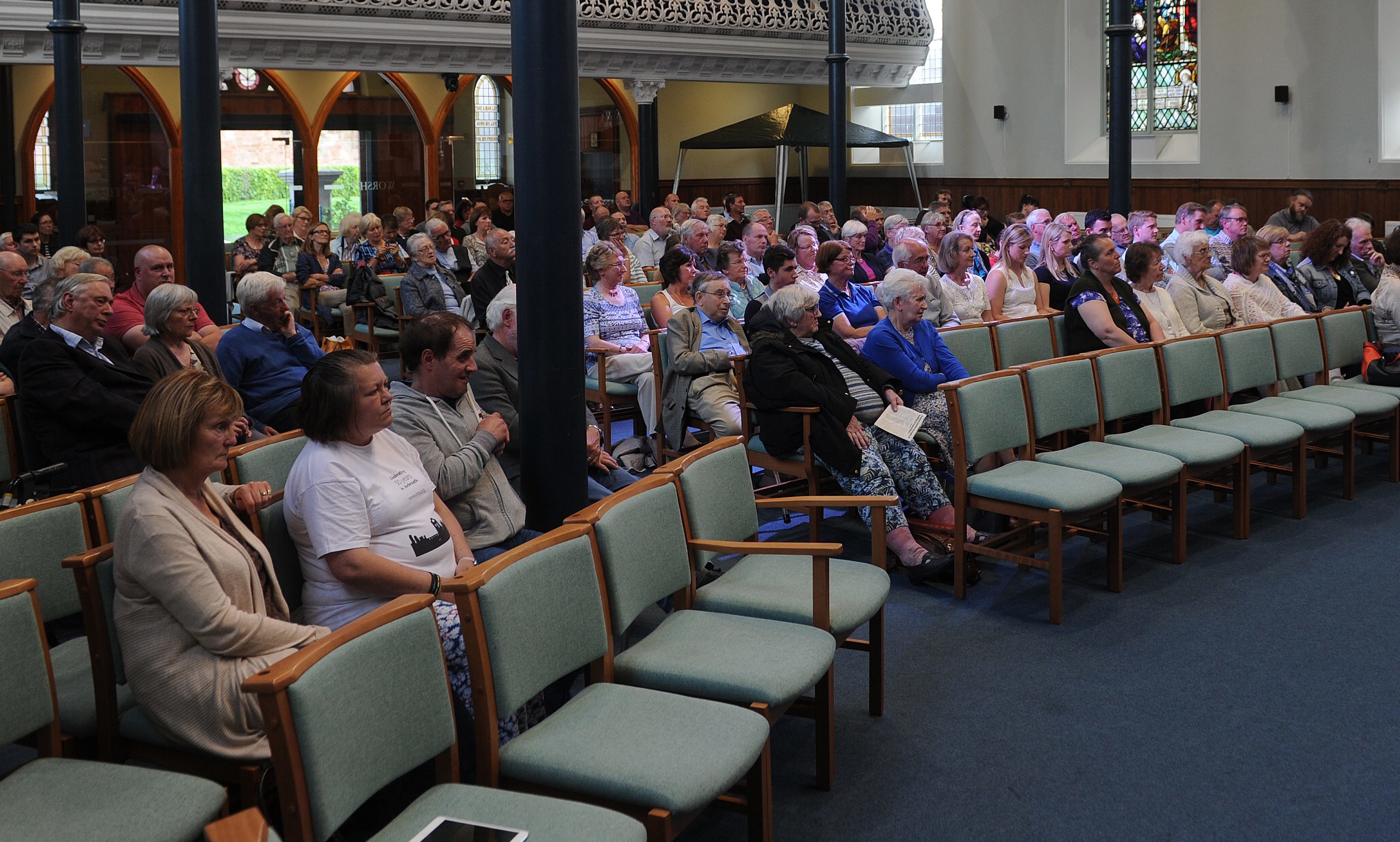 The audience at St Andrews Church, Arbroath.