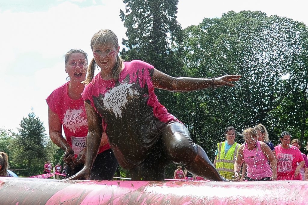 Mud and water at the Race for Life.
