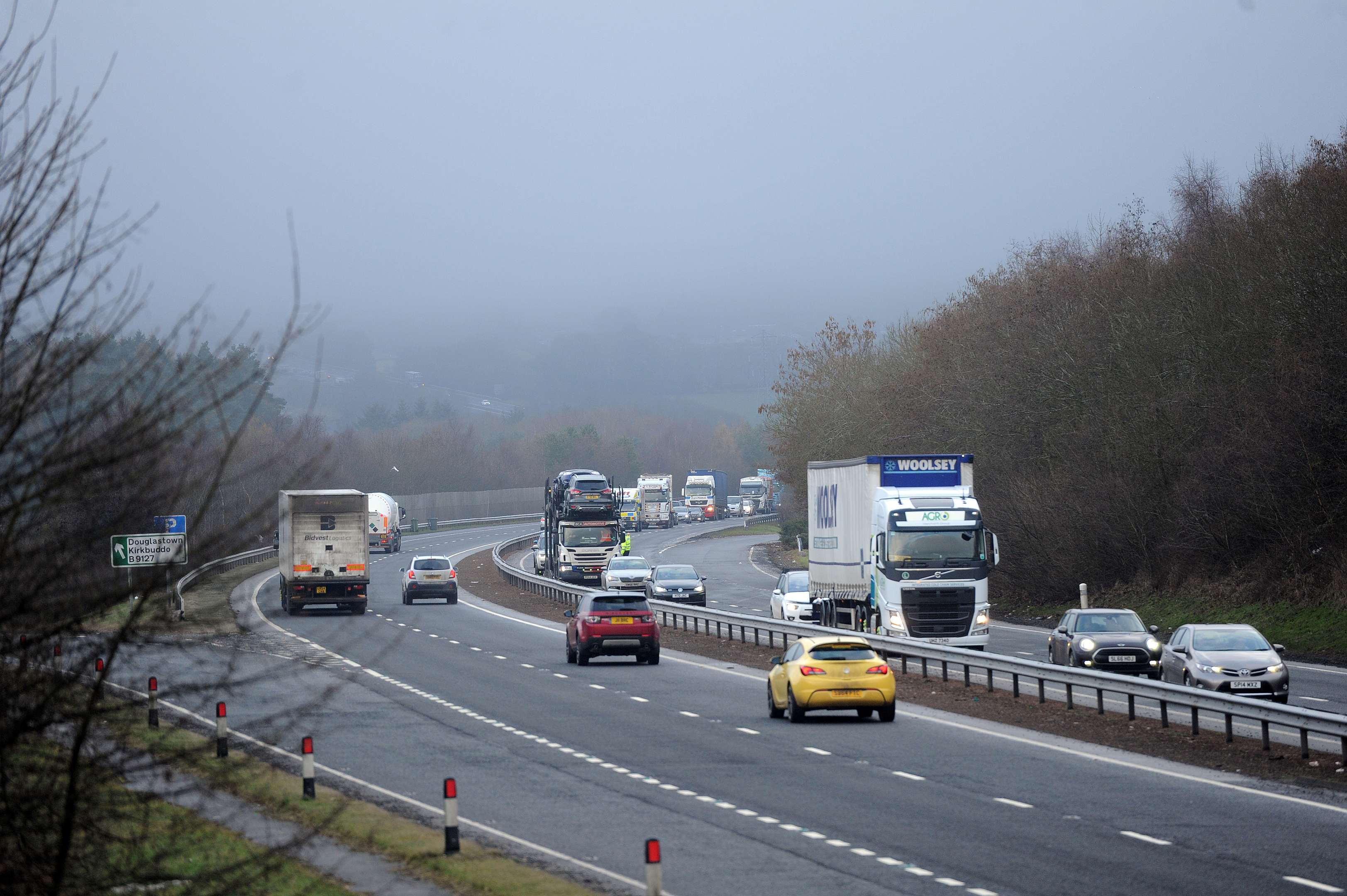 The A90 near Forfar