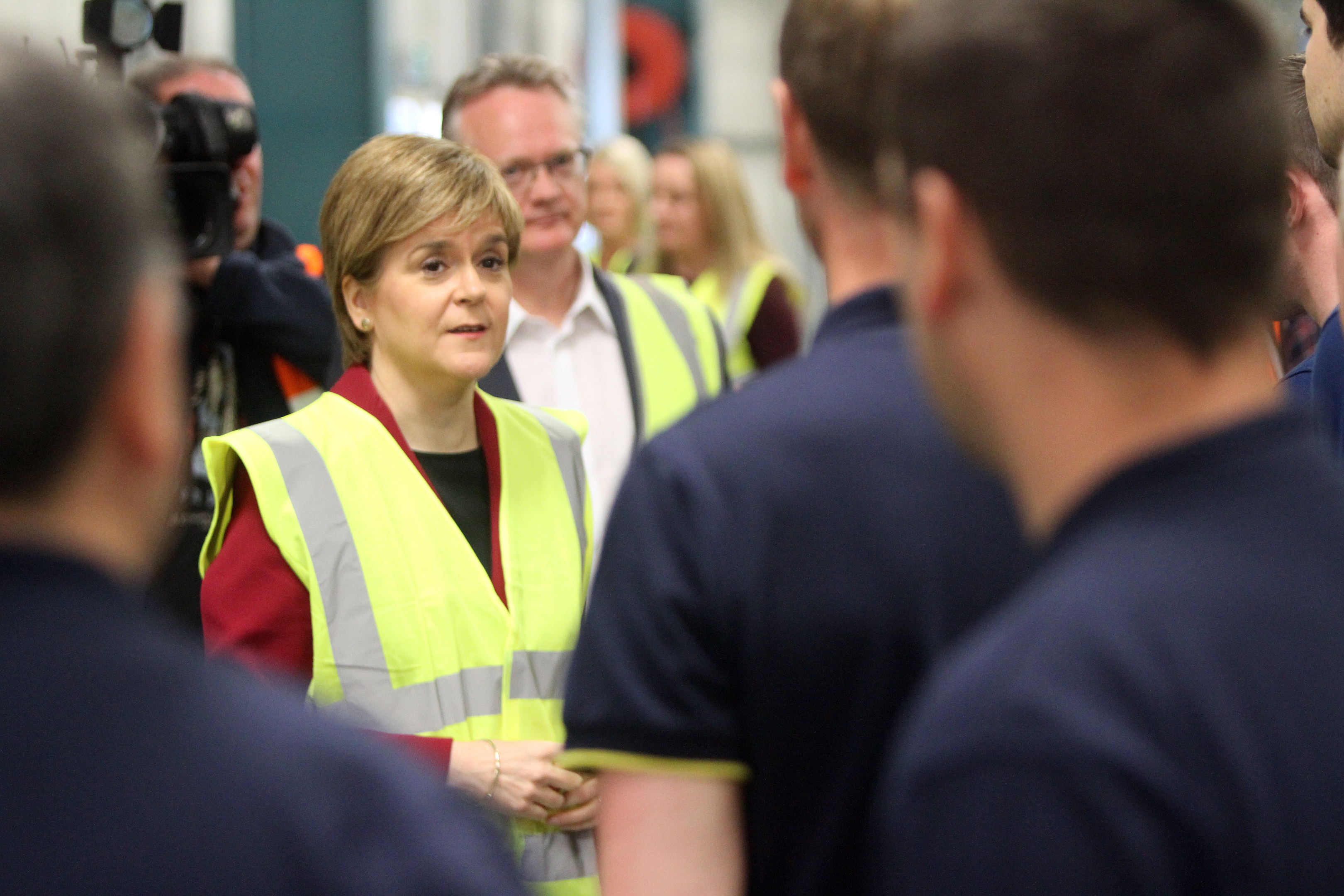 First Minister Nicola Sturgeon visiting the Michelin plant in Dundee on June 21.
