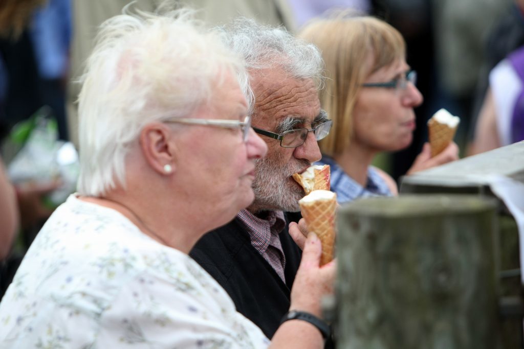 Ice cream weather at the Royal Highland Show.