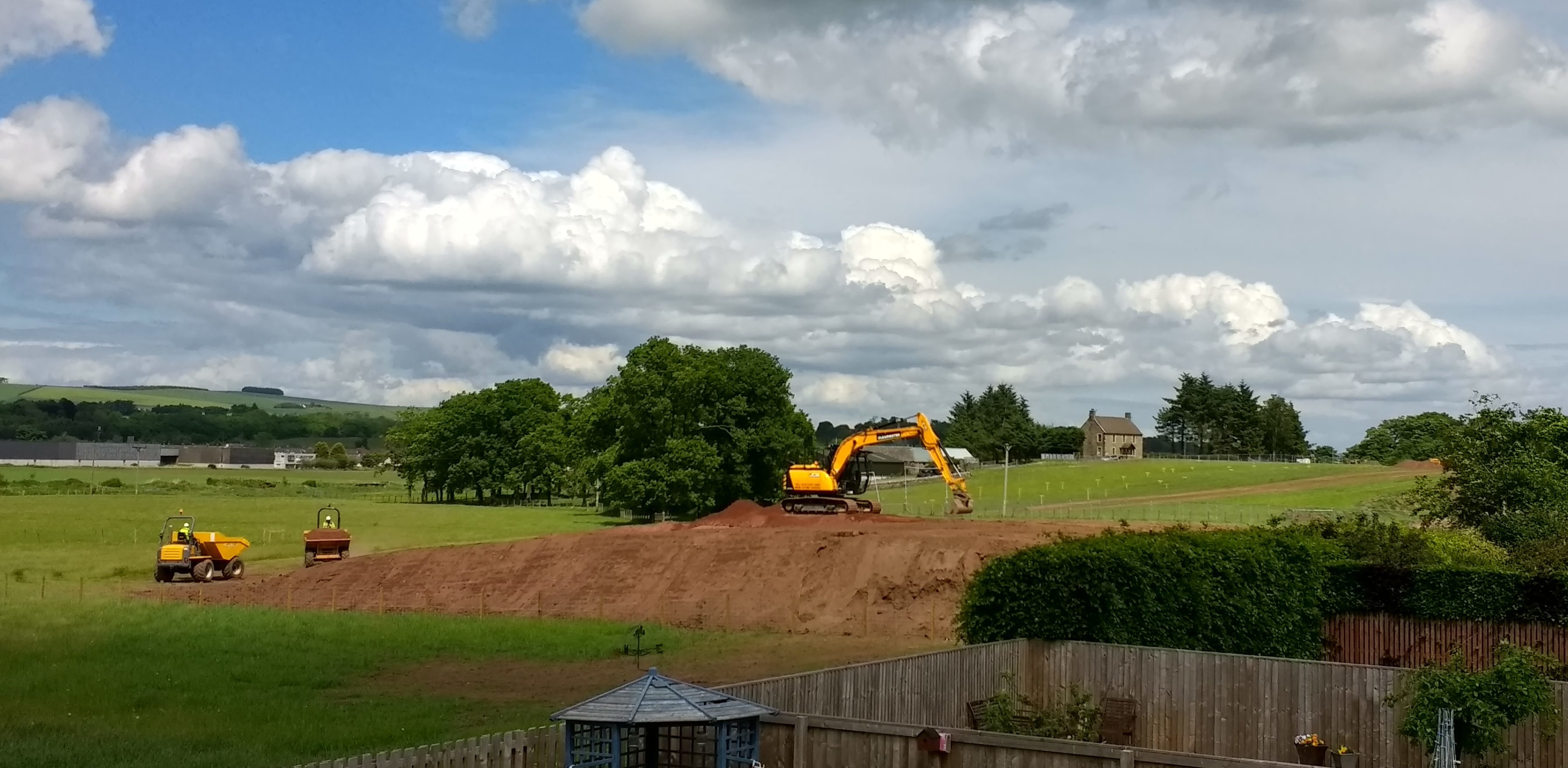 Work taking place at Lathro Farm, Kinross.