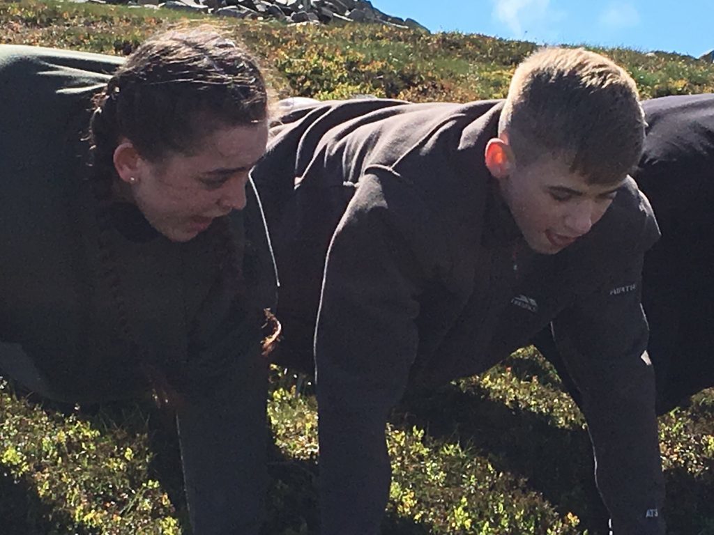 Daisy George and Josh Farmer being put through their paces at Glenmore Lodge during the selection weekend. 