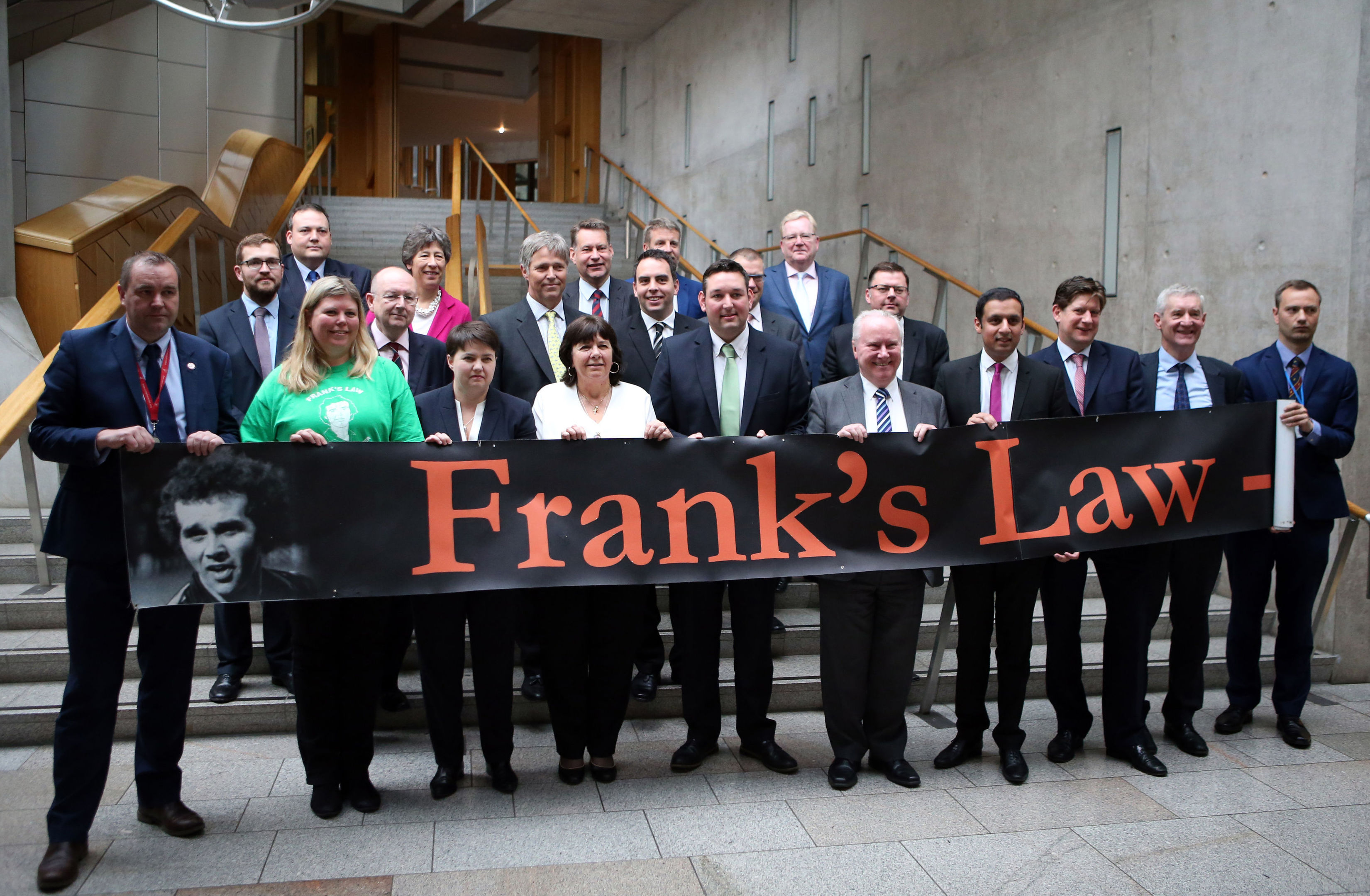 Cross-party MSPs join Amanda Kopel a Frank's Law bill is lodged at Holyrood.