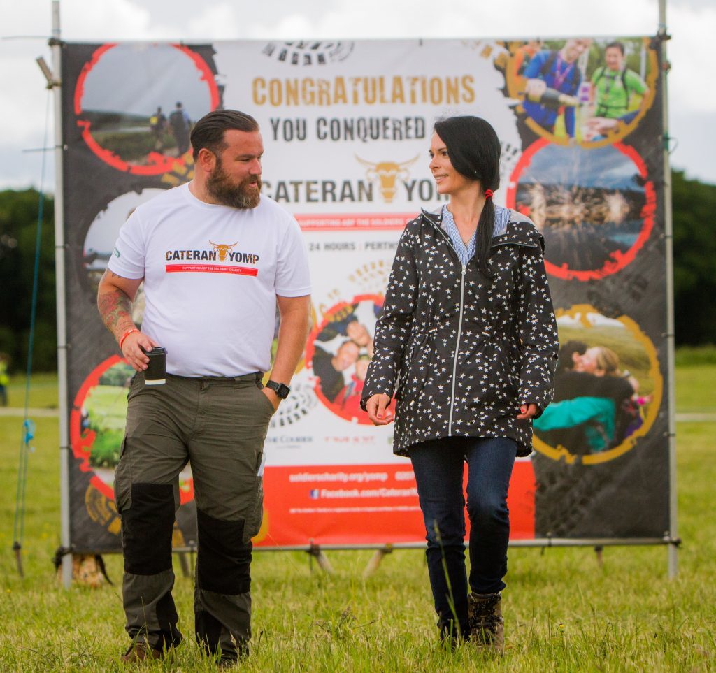 Stewart Harris with Gayle Ritchie, one of the members of The Courier team taking part this year.