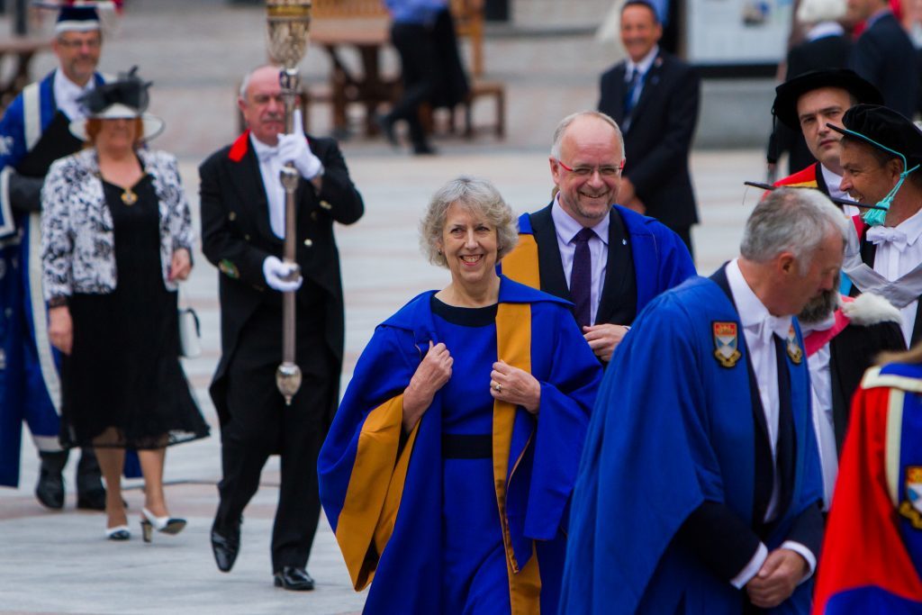 Baroness Eliza Manningham-Buller after receiving her honorary degree.
