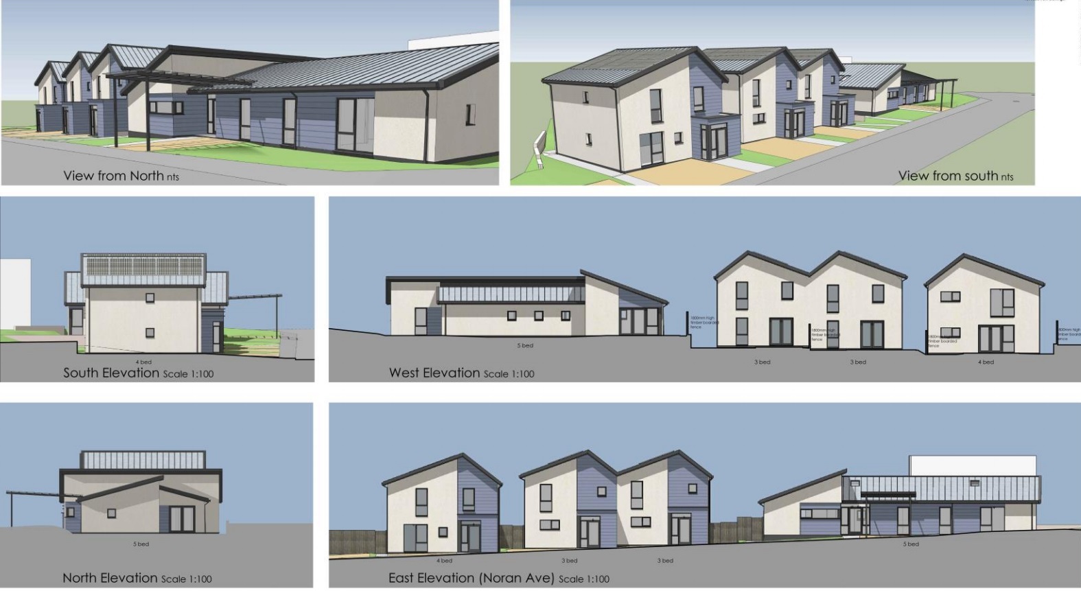 The plans for the four new homes in Noran Avenue, Arbroath